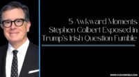 Stephen Colbert reacts to Trump’s awkward Irish question moment